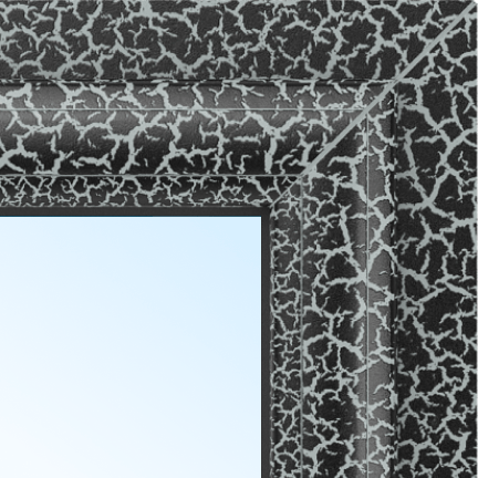 Пластиковая дверь в гамме «Престиж», верхний слой чёрный, вариант 11